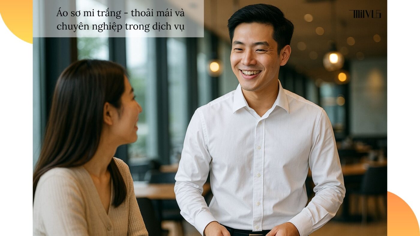 Áo sơ mi trắng cho người hay vận động – thoải mái và chuyên nghiệp trong dịch vụ.