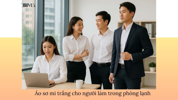 Áo sơ mi trắng cho người làm trong phòng lạnh – thoải mái, thanh lịch, phù hợp công sở hiện đại