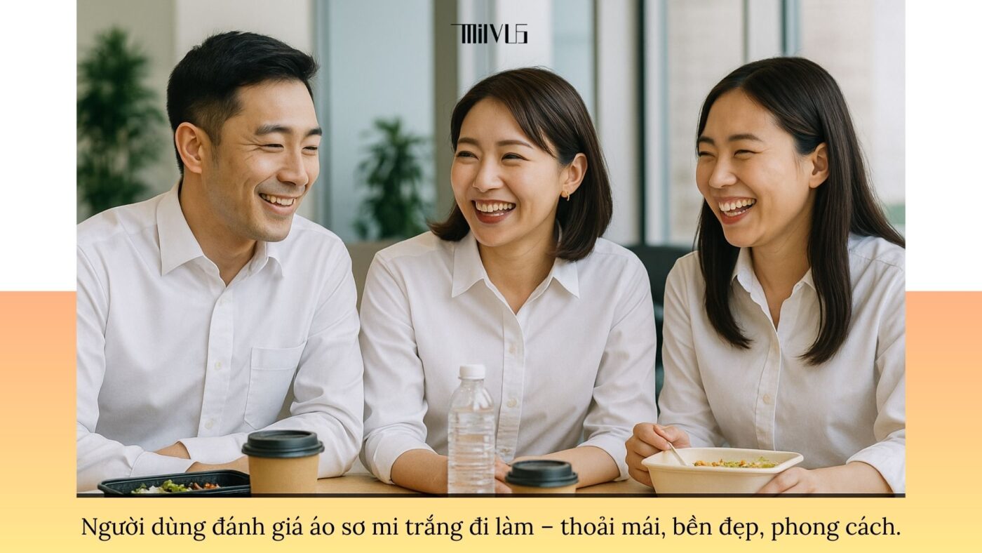 Người dùng đánh giá áo sơ mi trắng đi làm – thoải mái, bền đẹp, phong cách