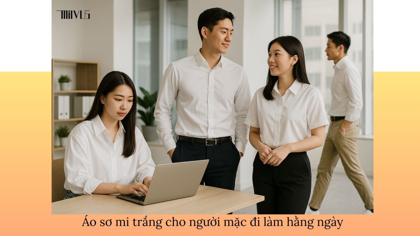 Áo sơ mi trắng cho người mặc đi làm hằng ngày – đa dạng phong cách, thanh lịch, hiện đại.