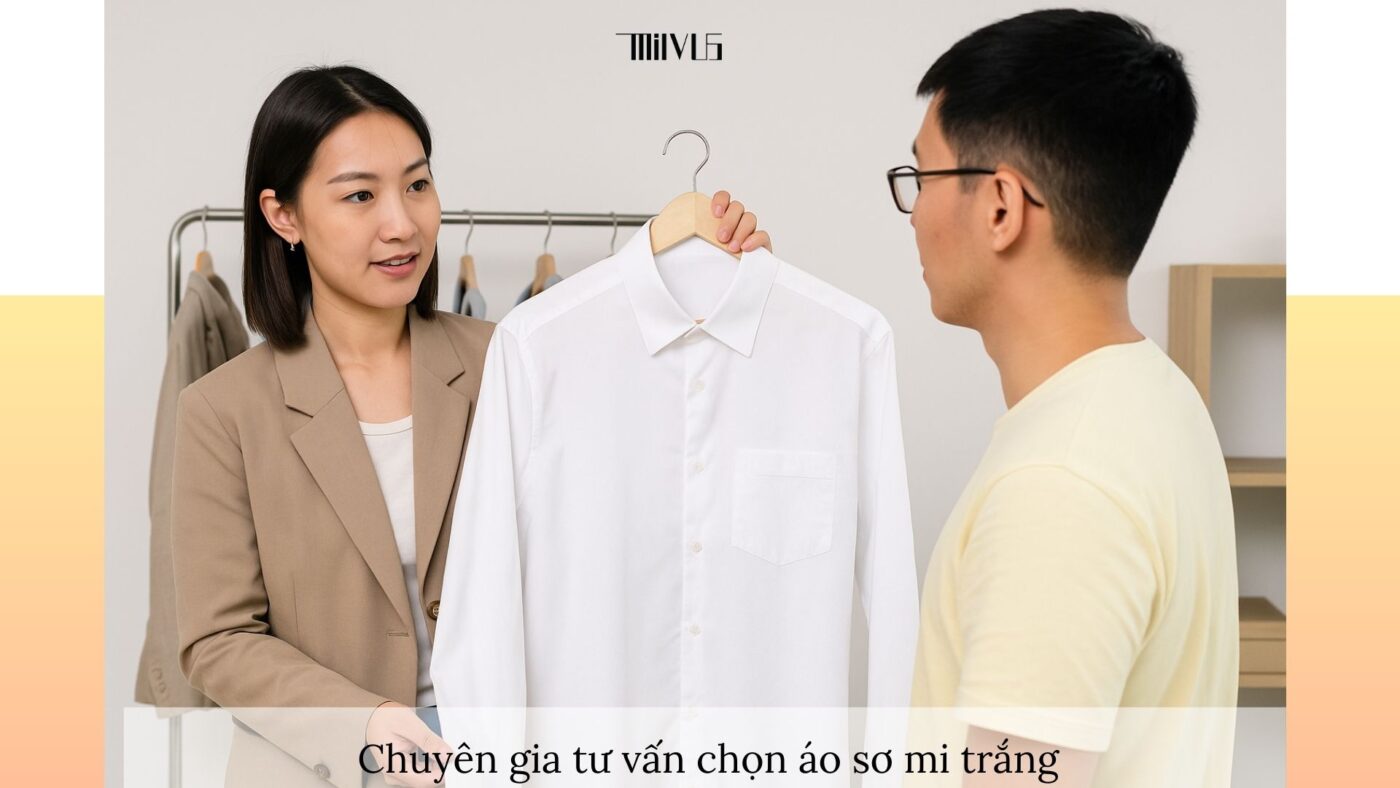 Chuyên gia tư vấn chọn áo sơ mi trắng cho người mặc ngoài trời nắng.