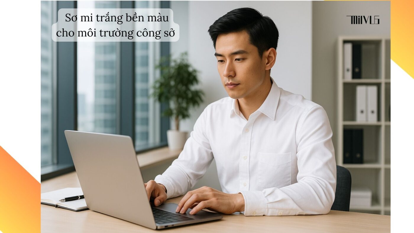 Áo sơ mi trắng cho người mặc sơ mi trắng bền màu – phong cách chuyên nghiệp nơi công sở