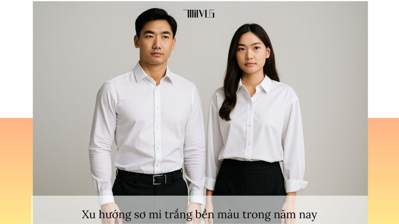 Áo sơ mi trắng cho người mặc sơ mi trắng bền màu – xu hướng slim fit & oversize