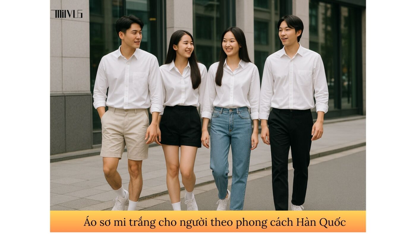 Áo sơ mi trắng cho người theo phong cách Hàn Quốc