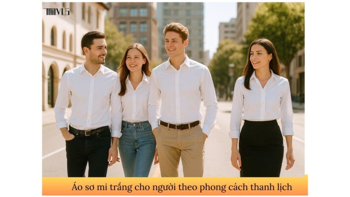 Áo sơ mi trắng cho người theo phong cách thanh lịch