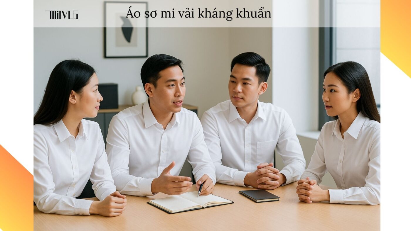 Áo sơ mi trắng cho người thích Owen vải kháng khuẩn – chuyên nghiệp, lịch sự trong môi trường công sở."