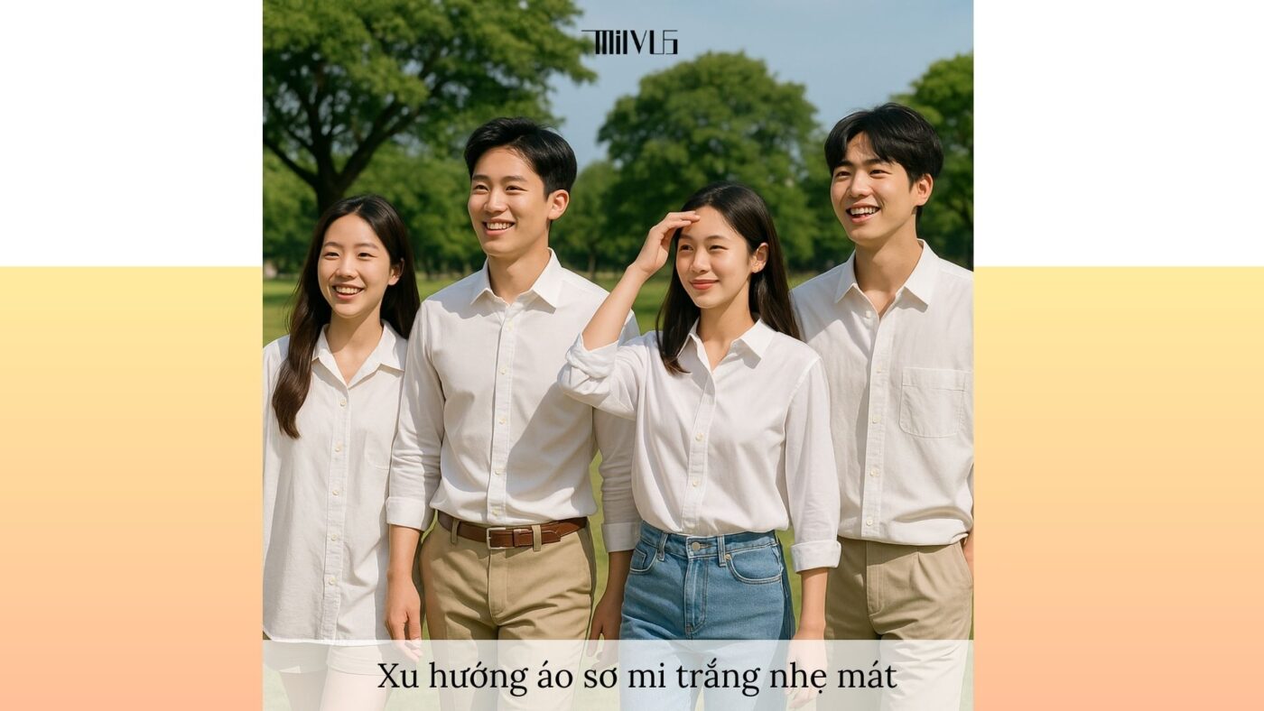 Xu hướng áo sơ mi trắng cho người thích cảm giác mát – trẻ trung, hiện đại.