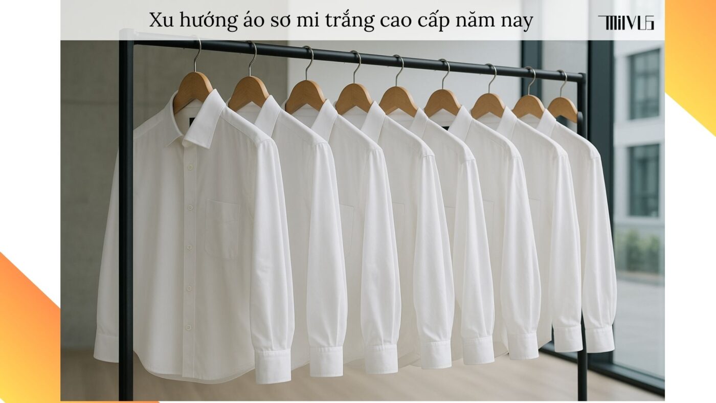 Xu hướng áo sơ mi trắng cho người thích chất liệu cao cấp – slim fit và oversize