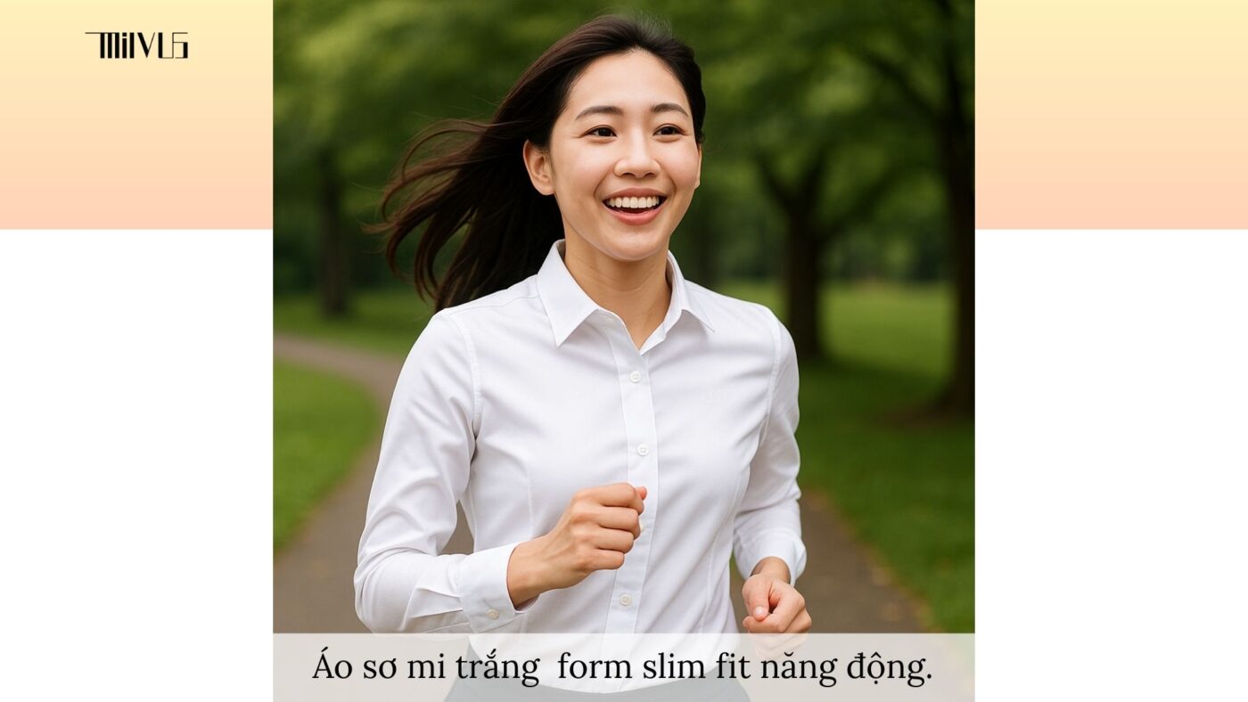 Áo sơ mi trắng cho người thích sự cứng cáp – form slim fit năng động.