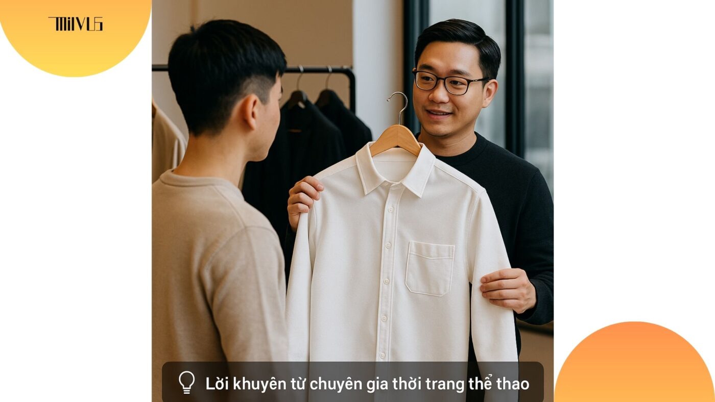 Chuyên gia khuyên chọn áo sơ mi trắng cho người thích vải dày dặn mùa đông
