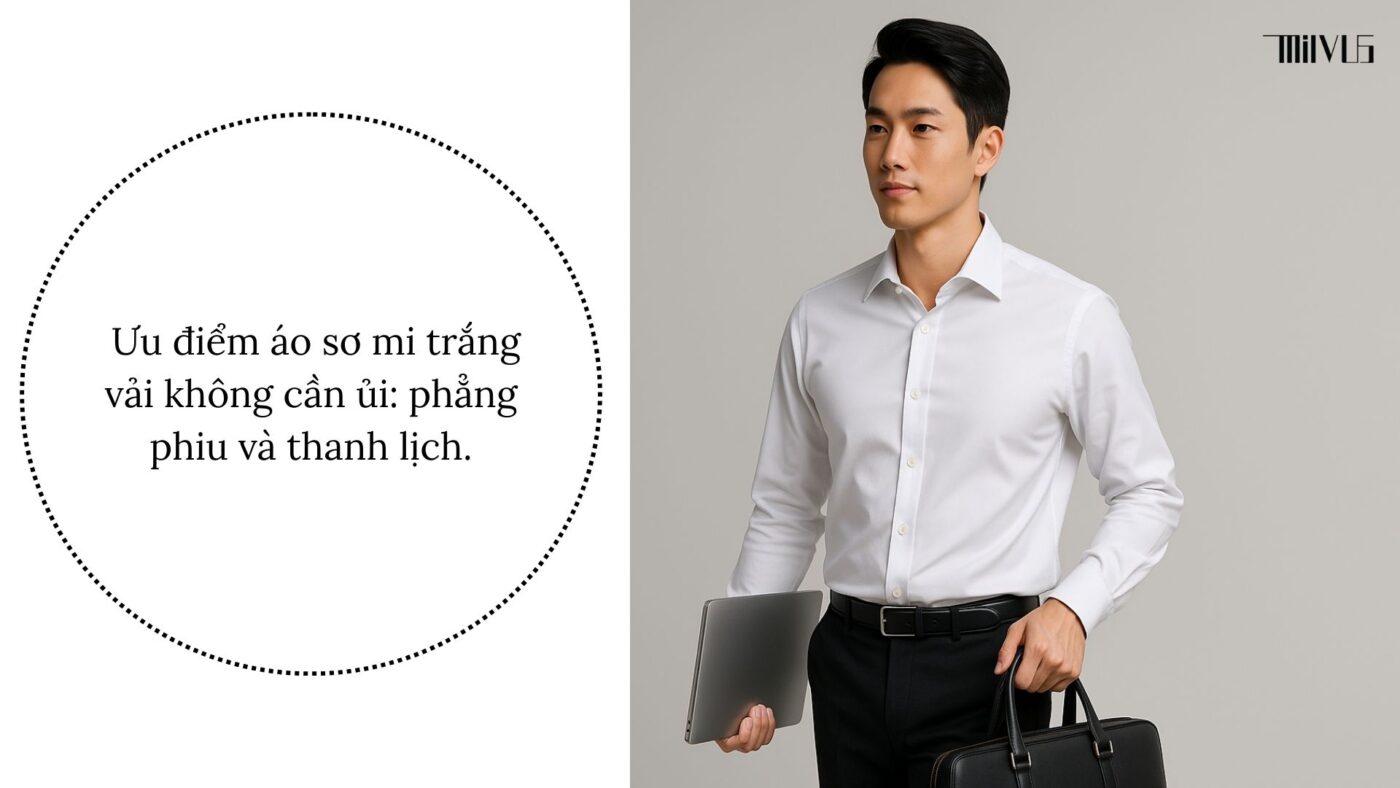 Ưu điểm nổi bật của áo sơ mi trắng không cần ủi