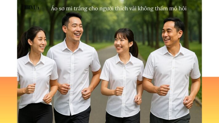 Áo sơ mi trắng cho người thích vải không thấm mồ hôi (