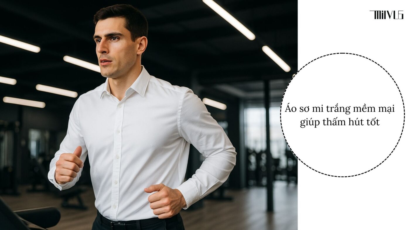Áo sơ mi trắng mềm mại và khả năng thấm hút