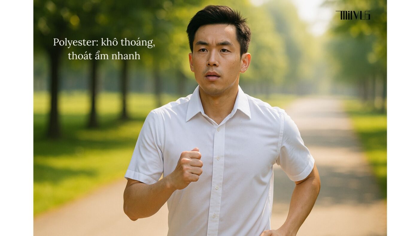 Áo sơ mi trắng cho người thích vải polyester