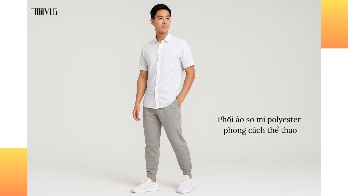 Áo sơ mi trắng cho người thích vải polyester