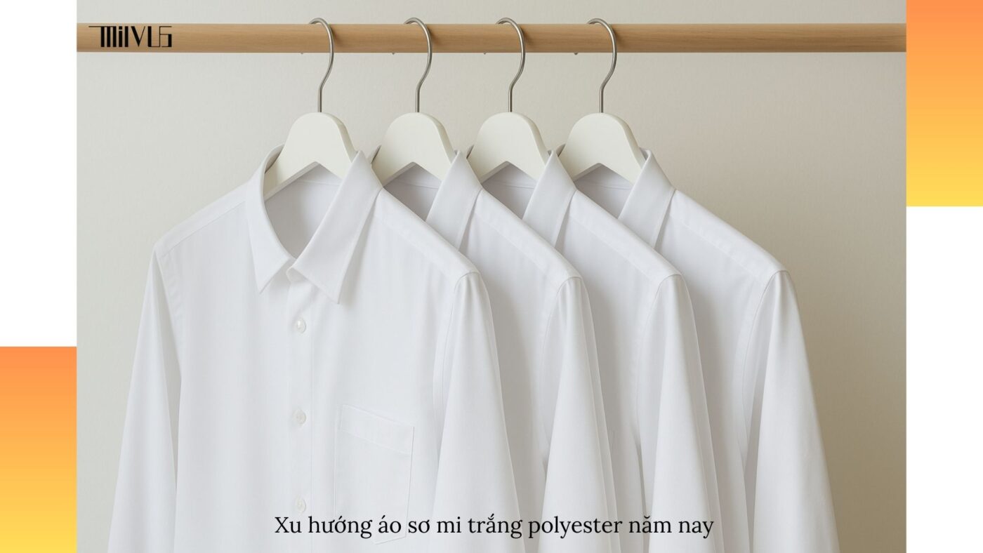 Áo sơ mi trắng cho người thích vải polyester