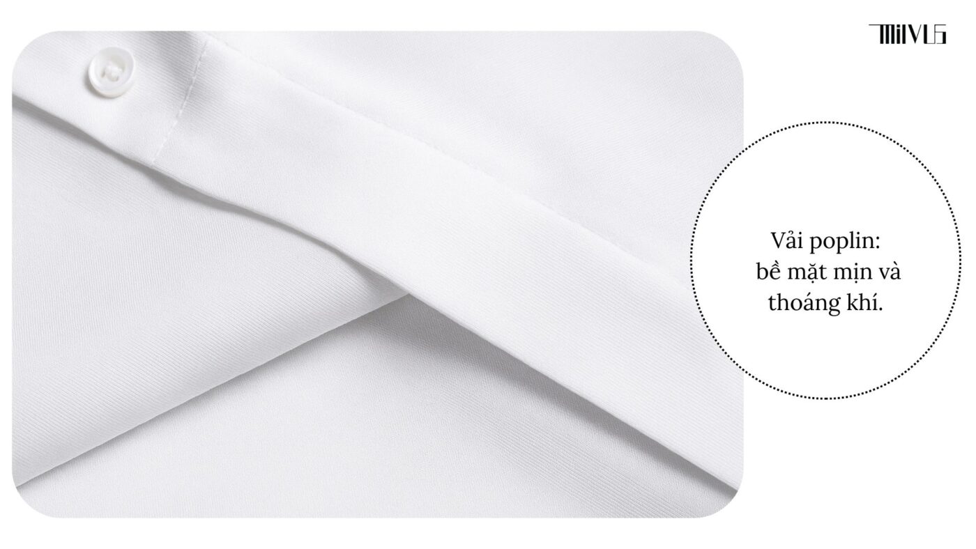 Áo sơ mi trắng cho người thích vải poplin