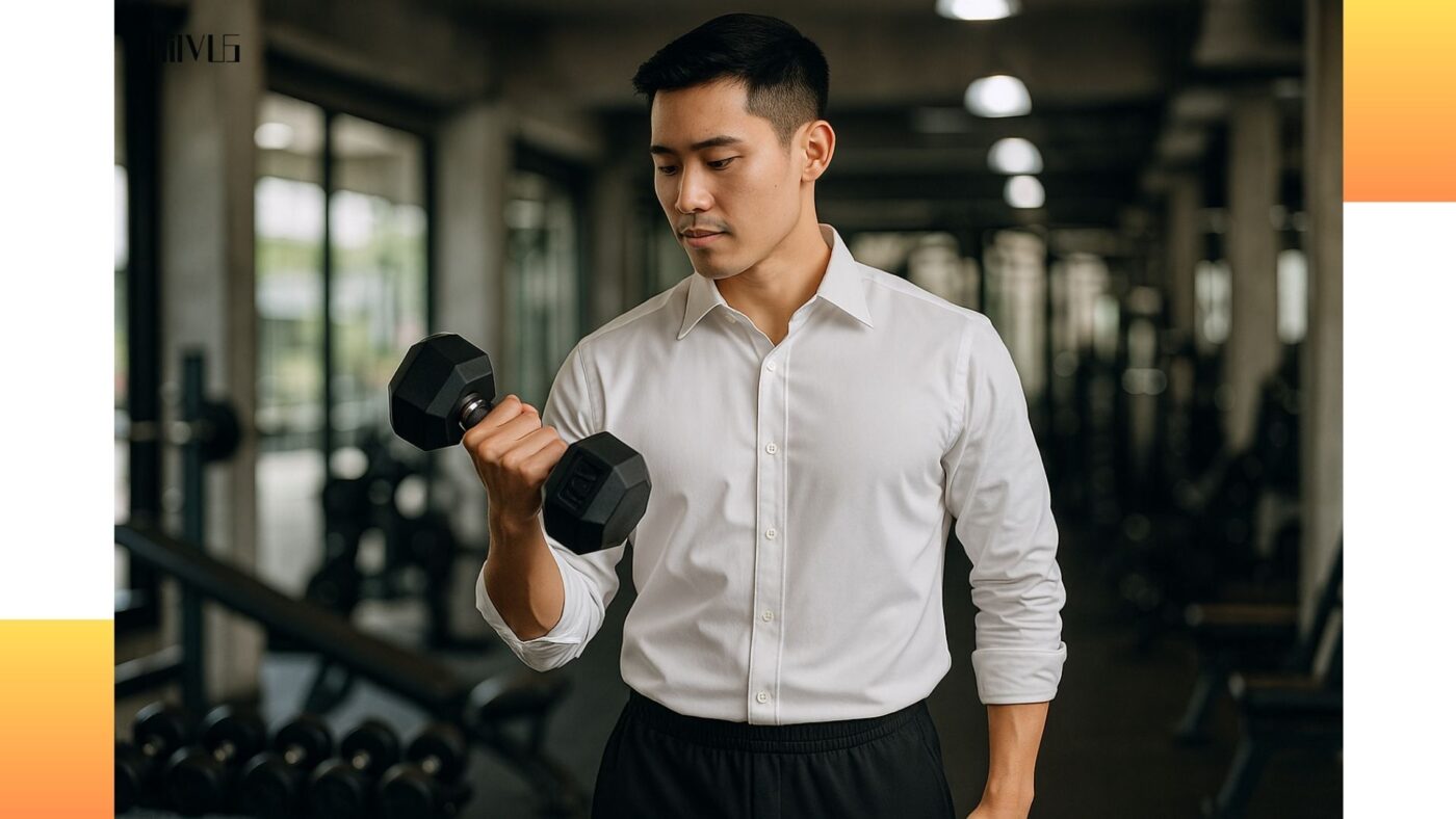Áo sơ mi trắng poplin cho hoạt động thể hình
