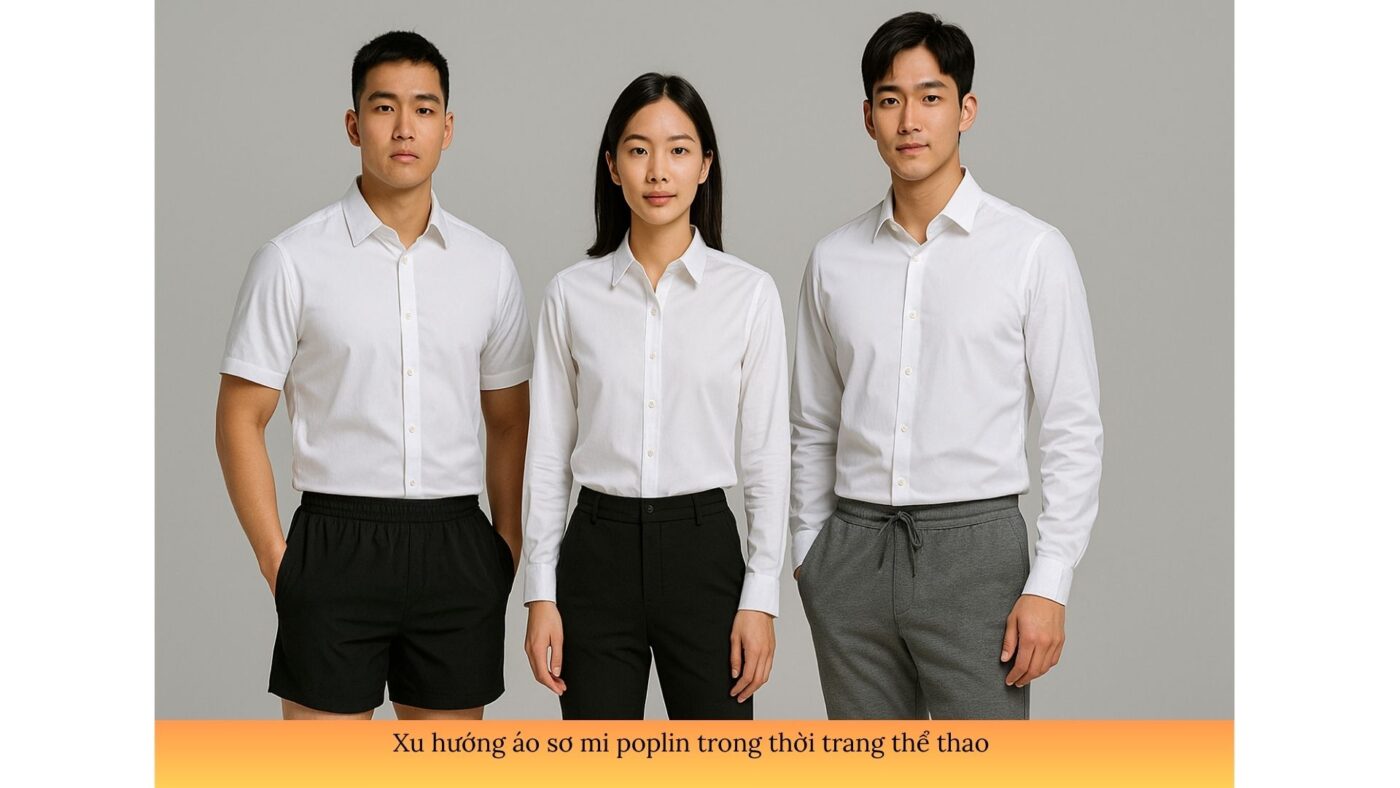 Xu hướng áo sơ mi poplin trong thời trang thể thao năm nay