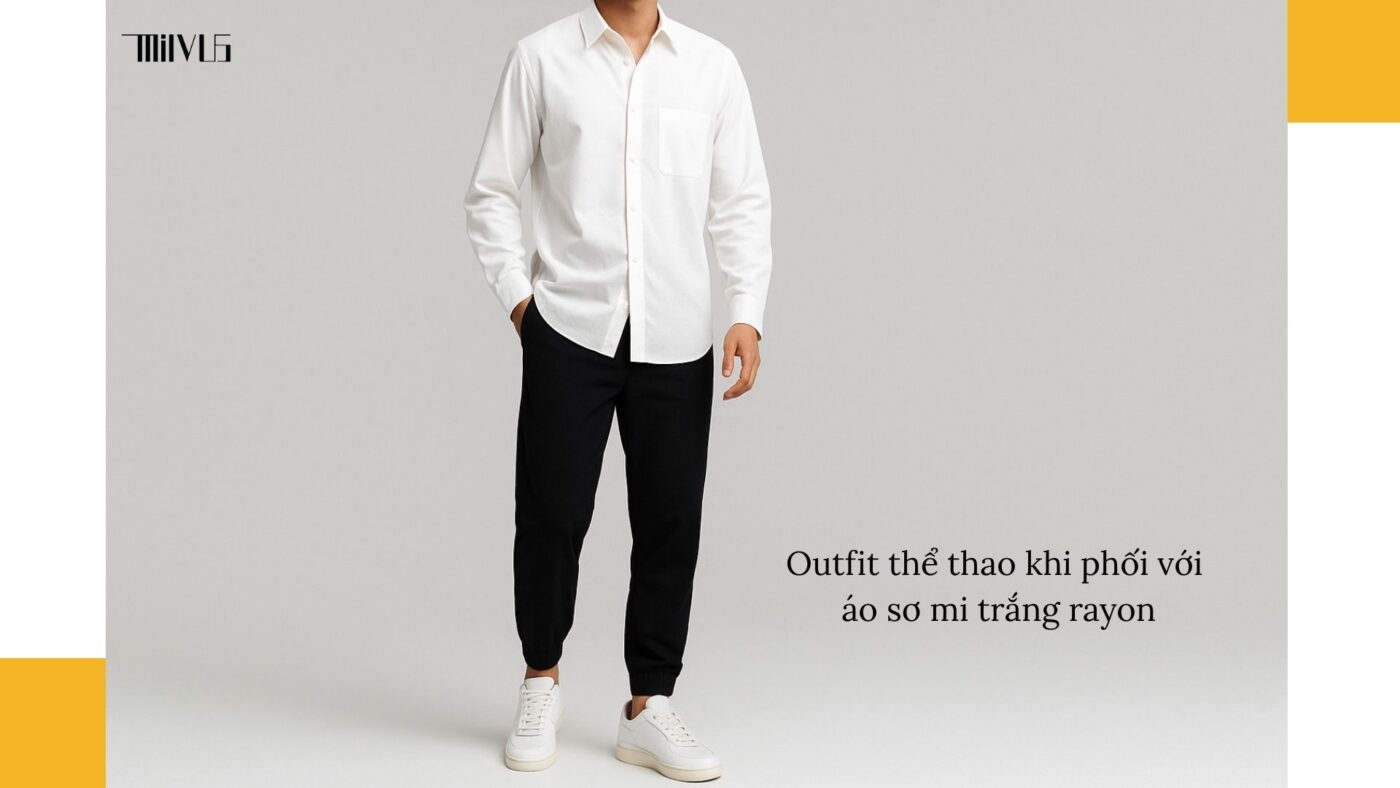 Áo sơ mi trắng cho người thích vải rayon