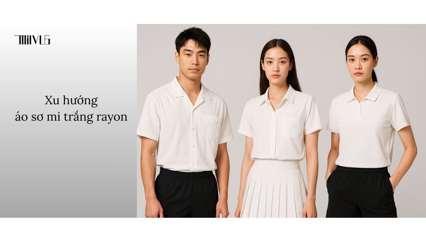 Áo sơ mi trắng cho người thích vải rayon