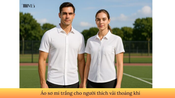 Áo sơ mi trắng cho người thích vải thoáng khí