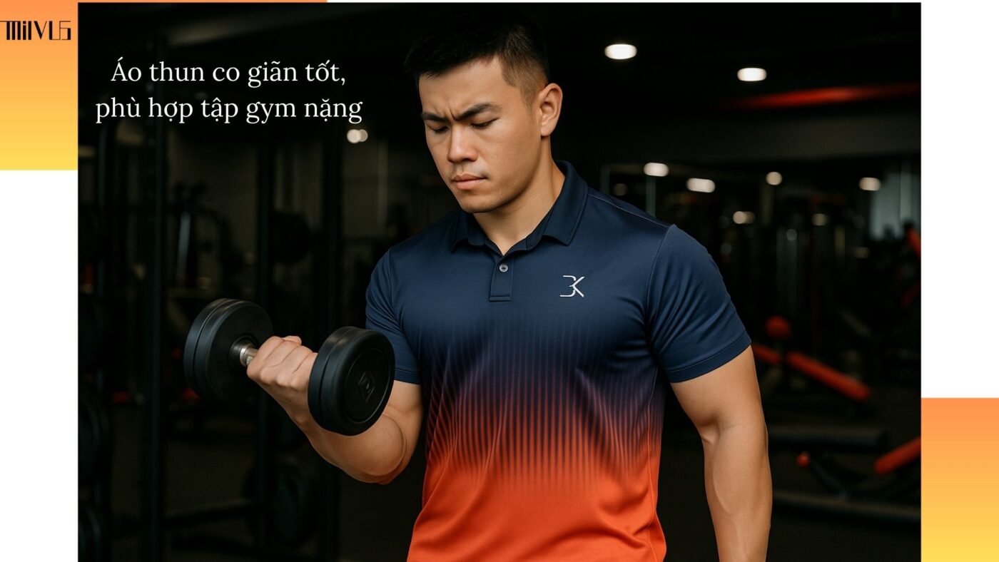 Áo thun thể thao cho người cần co giãn tốt