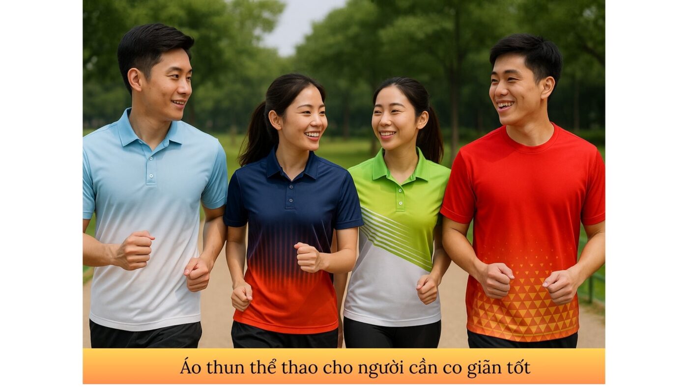 Áo thun thể thao cho người cần co giãn tốt