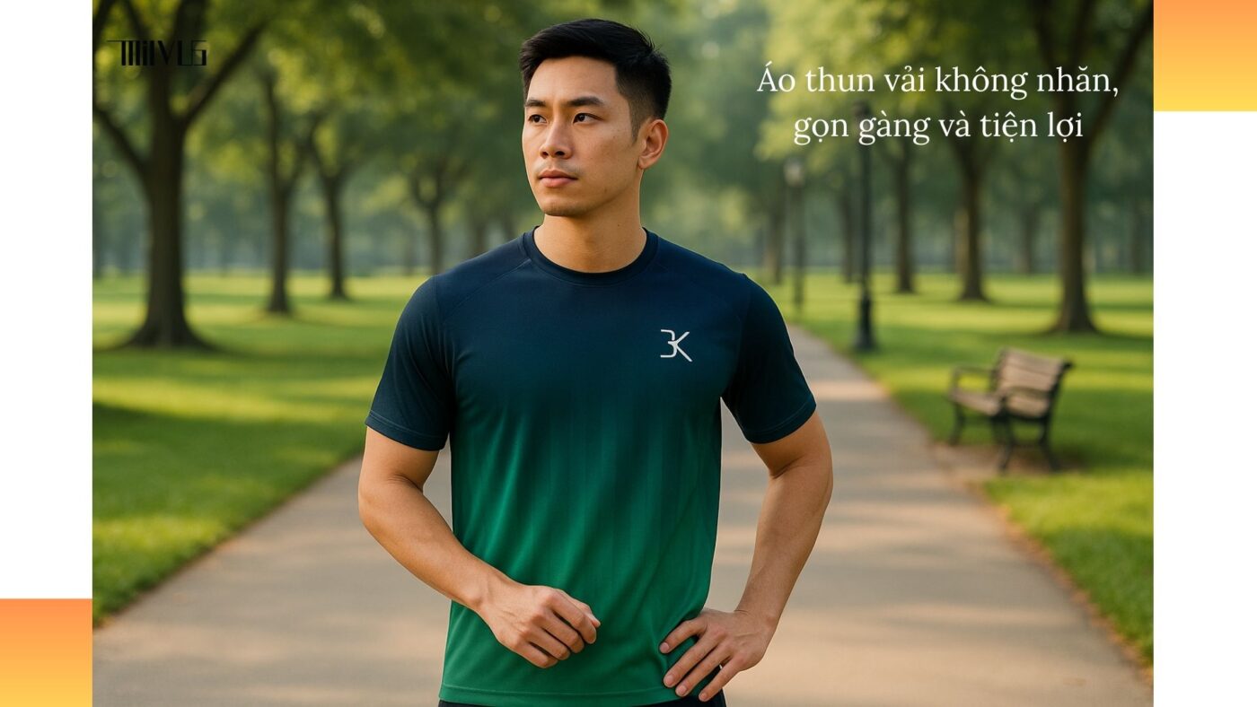 Áo thun thể thao cho người cần vải không nhăn