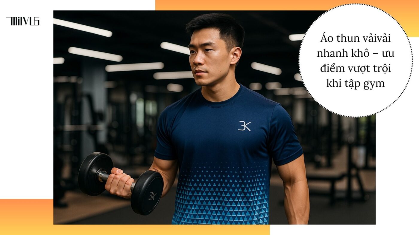 Áo thun thể thao cho người cần vải nhanh khô