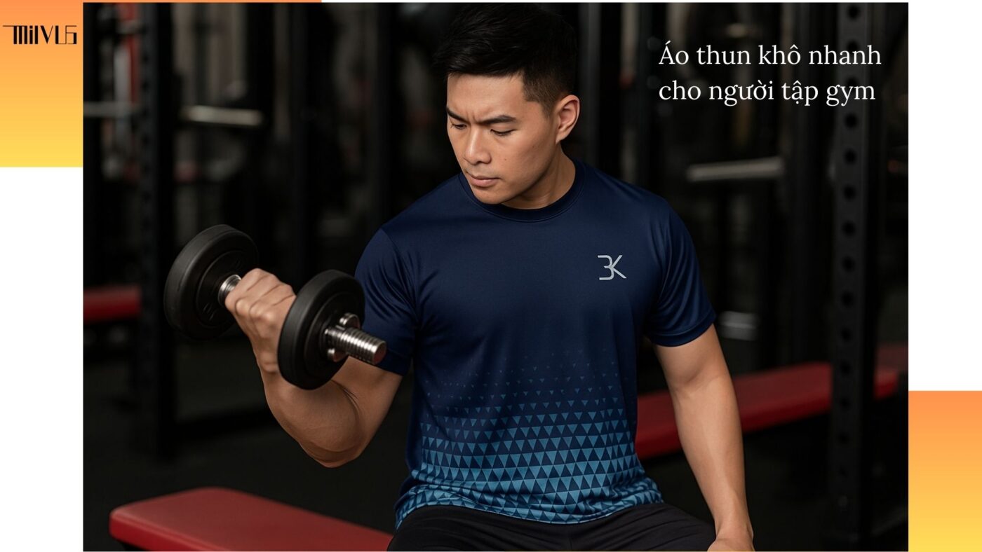 Áo thun thể thao cho người cần vải thấm hút mồ hôi