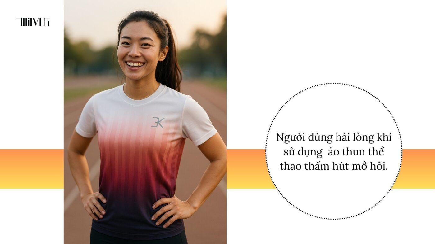Áo thun thể thao cho người cần vải thấm hút mồ hôi