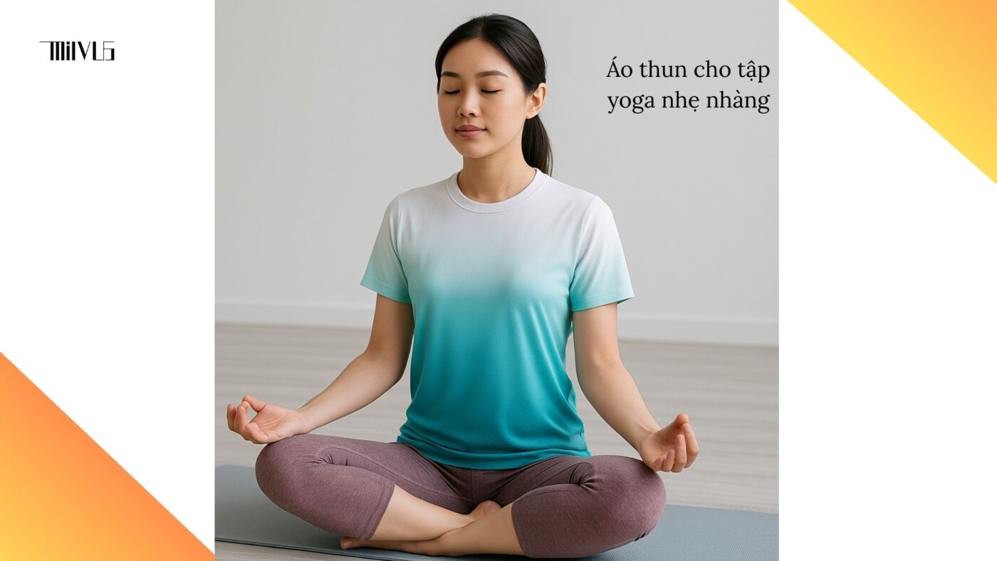 Áo thun thể thao cho người mới bắt đầu phù hợp tập yoga nhẹ