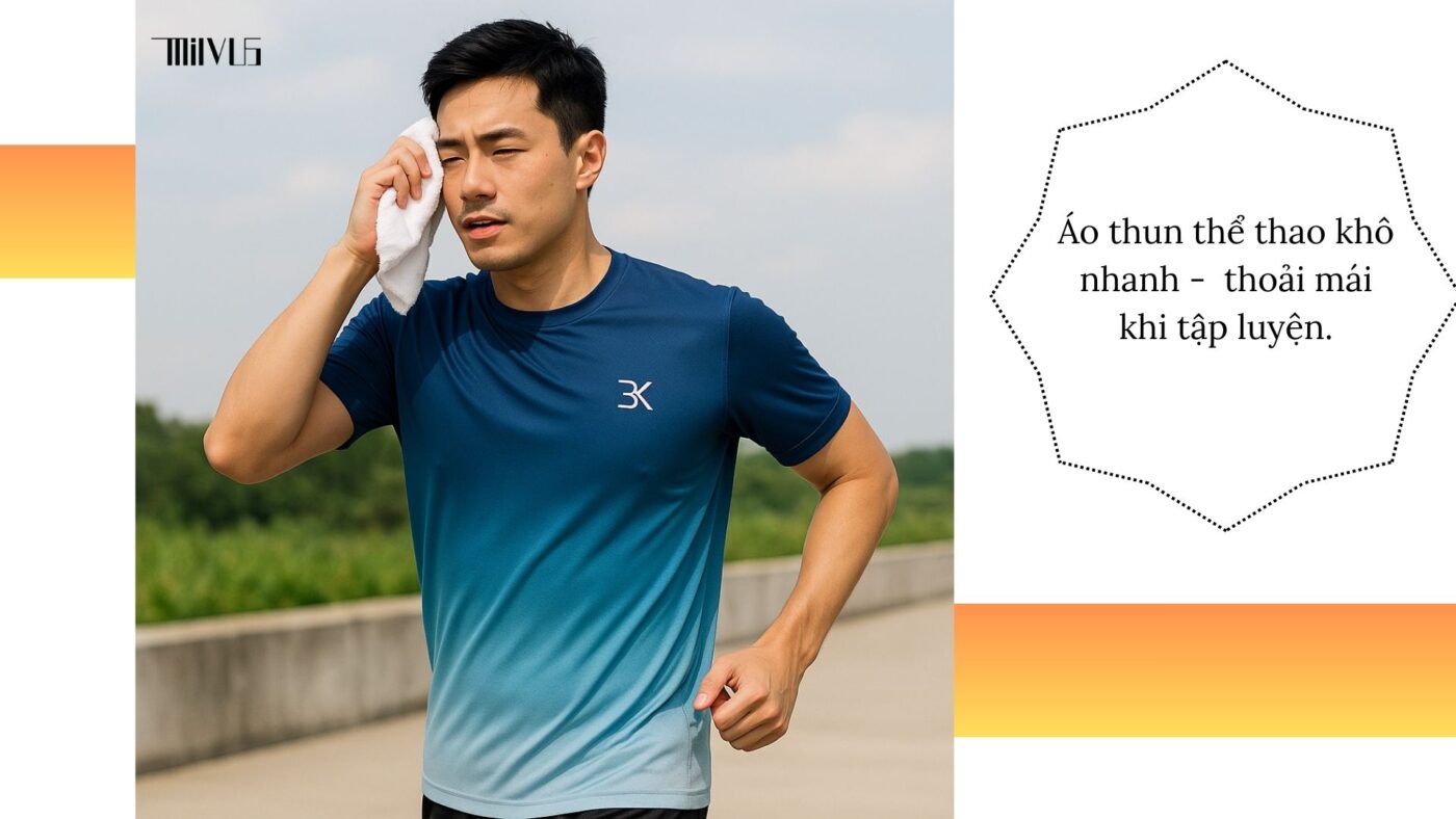 Áo thun thể thao cho người ra mồ hôi nhiều