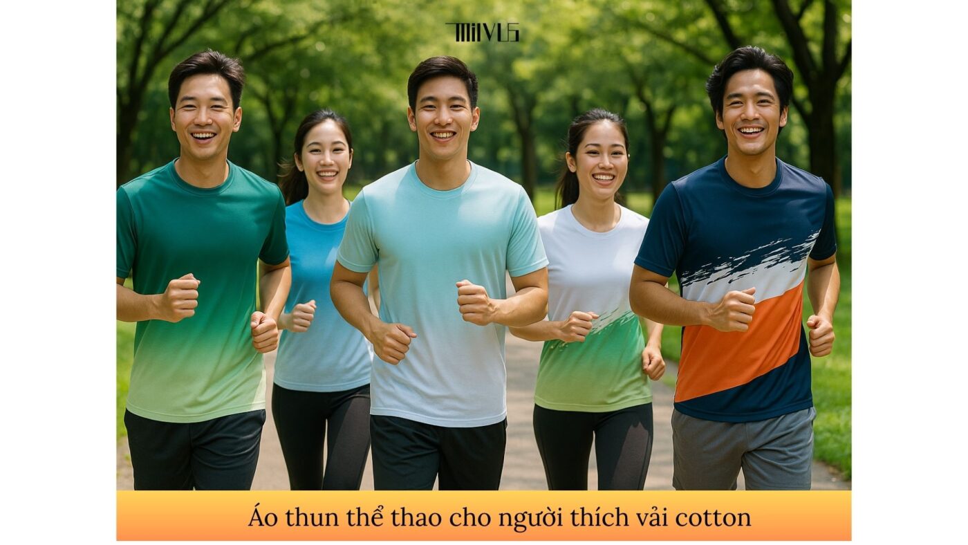 Áo thun thể thao cho người thích vải cotton