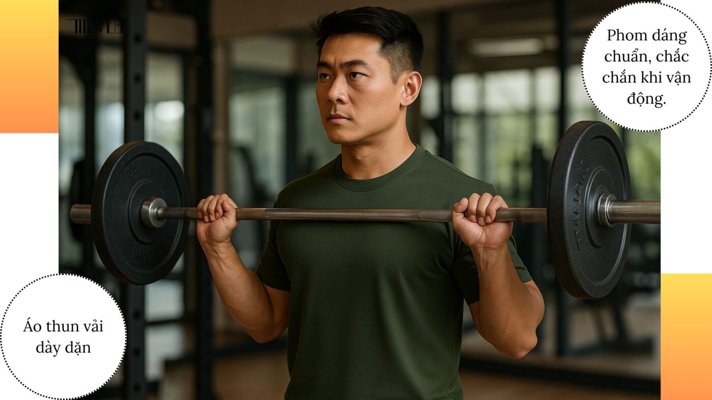 Áo thun thể thao cho người thích vải dày dặn
