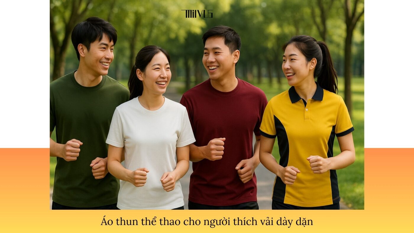 Áo thun thể thao cho người thích vải dày dặn
