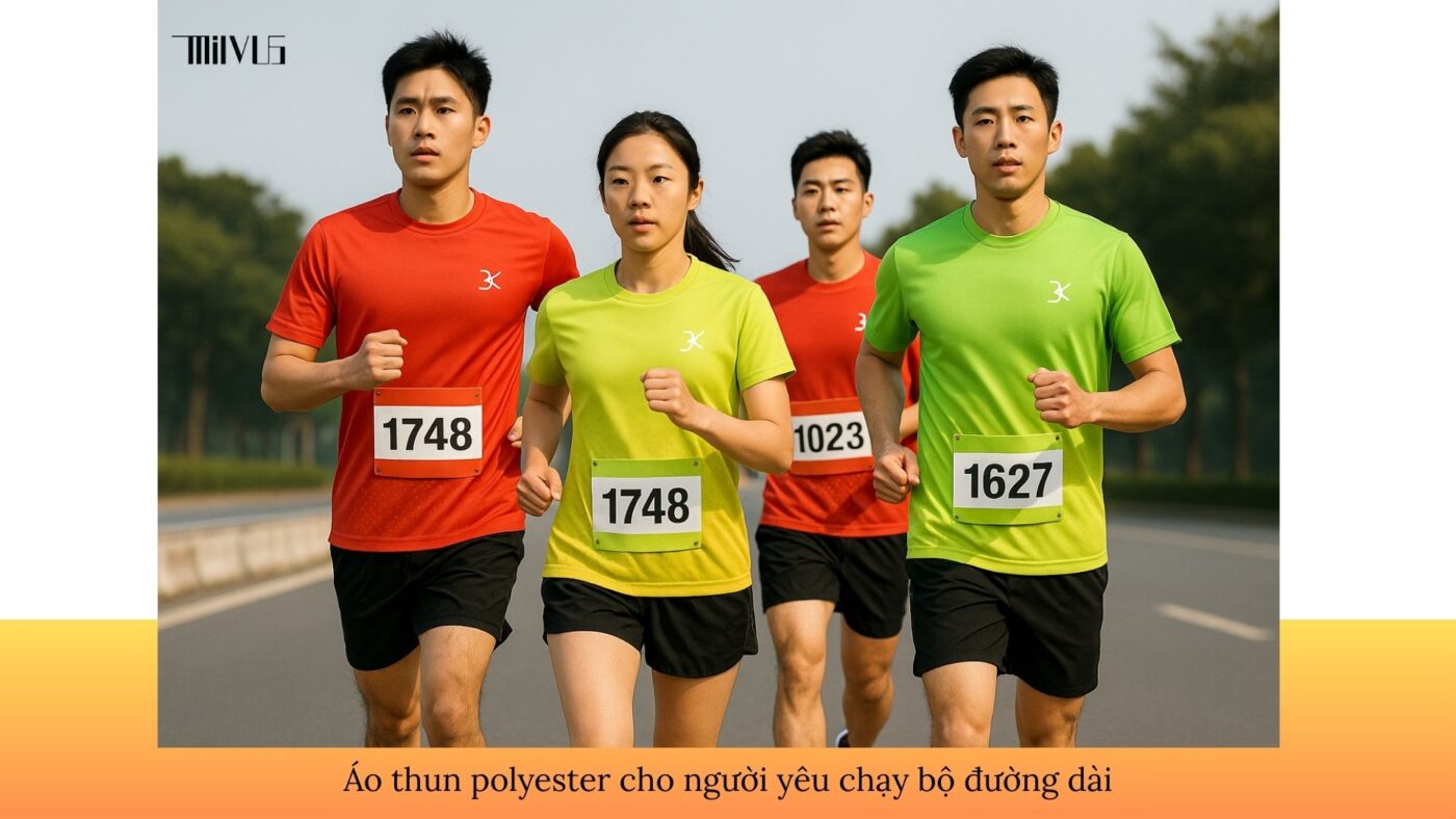 Áo thun thể thao cho người thích vải polyester