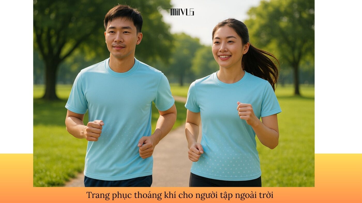 Áo thun thể thao cho người thích vải thoáng khí
