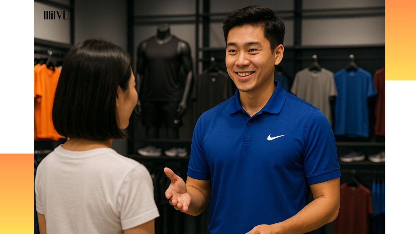 Áo thun thể thao cho nhân viên bán hàng