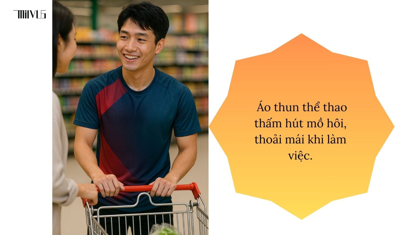 Áo thun thể thao cho nhân viên bán hàng