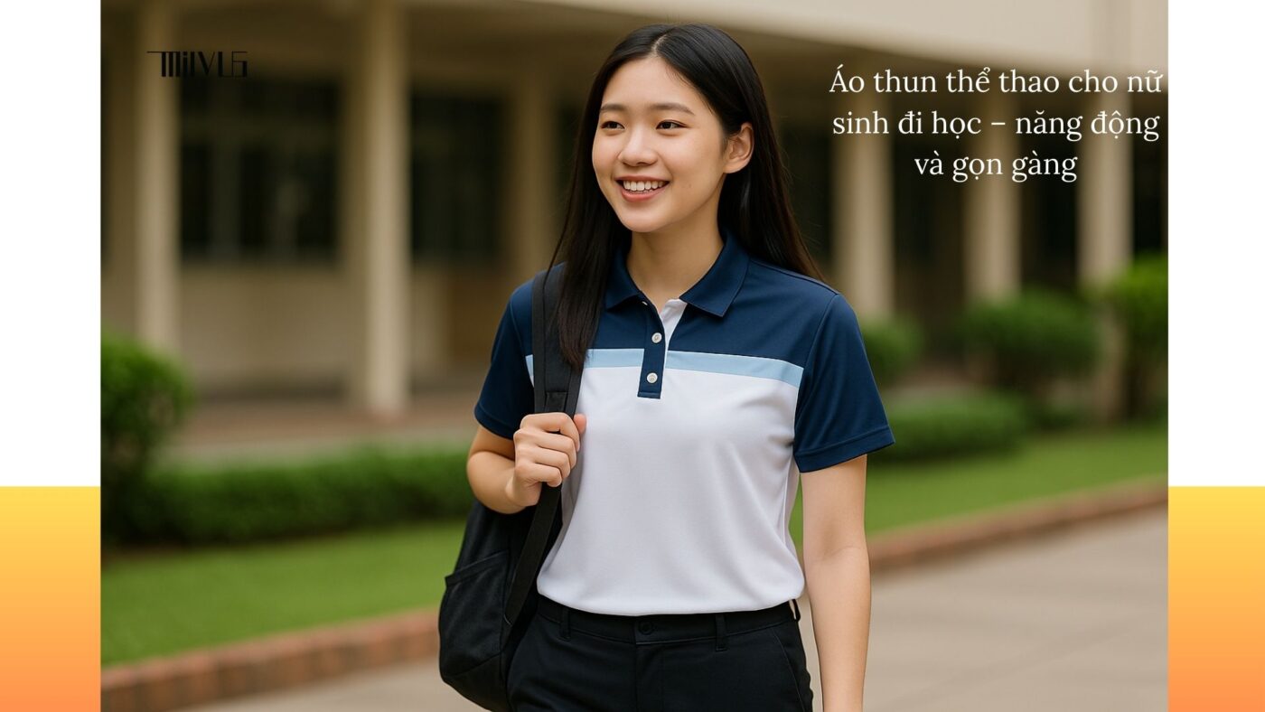 Áo thun thể thao cho nữ sinh đi học – năng động và gọn gàng