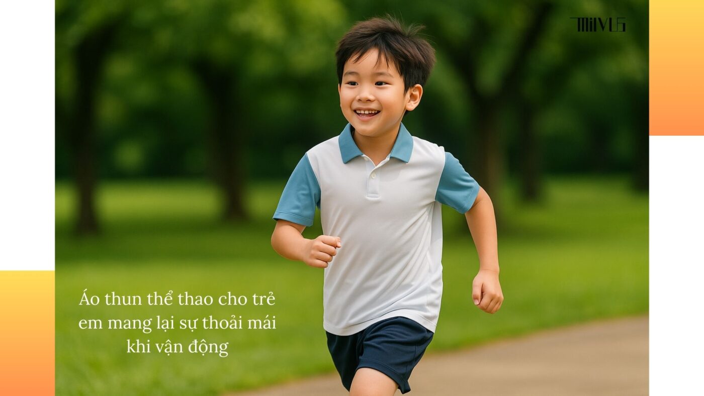 Áo thun thể thao cho trẻ em mang lại sự thoải mái khi vận động.