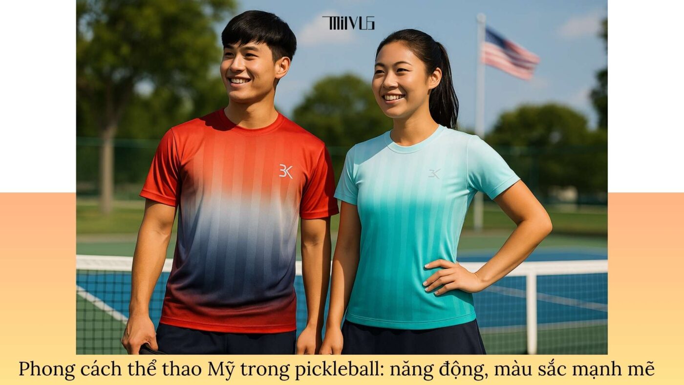 Outfit pickleball cho người thích phong cách thể thao Mỹ