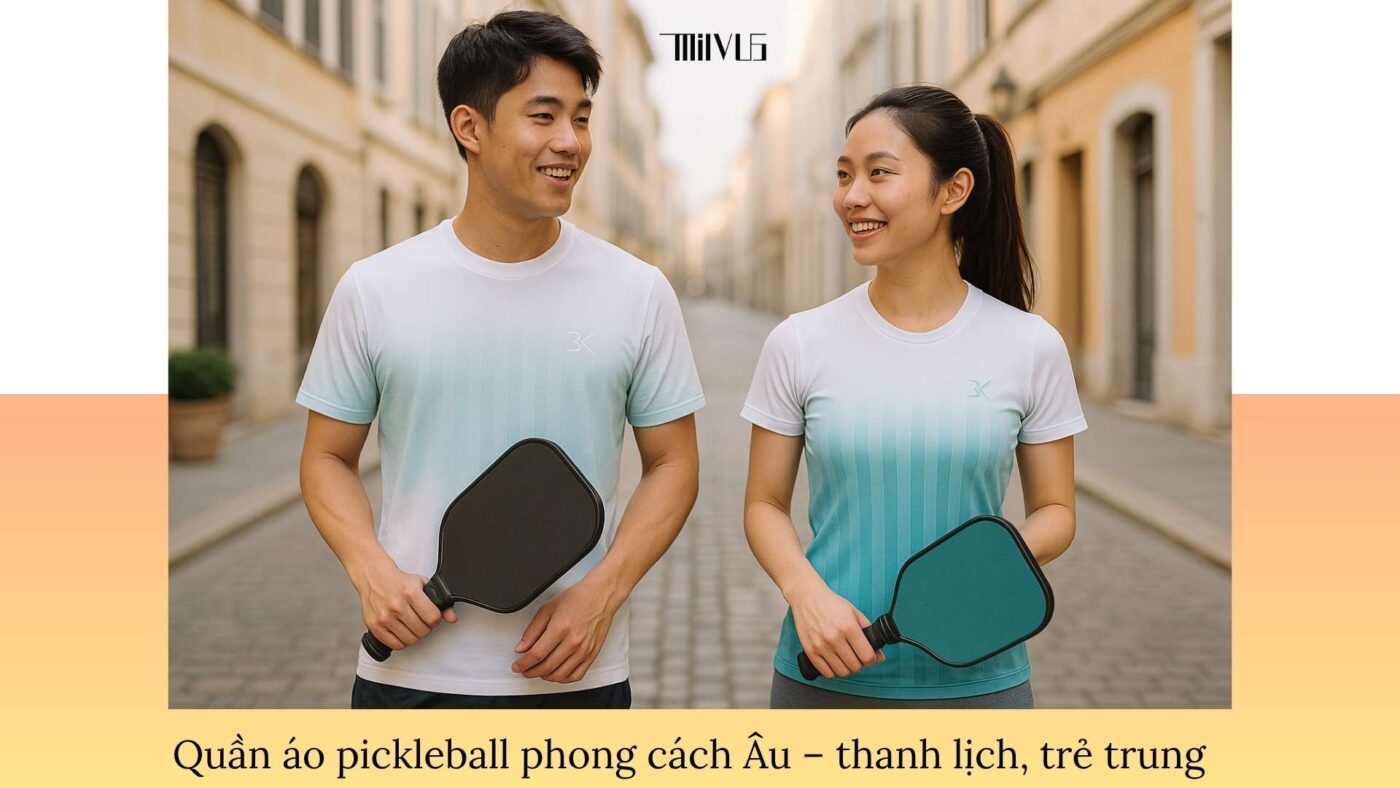 Quần áo pickleball cho giới trẻ yêu phong cách châu Âu