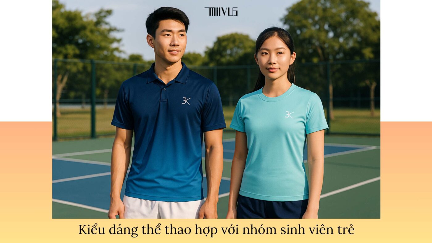 Quần áo pickleball cho nhóm sinh viên tập luyện sau giờ học