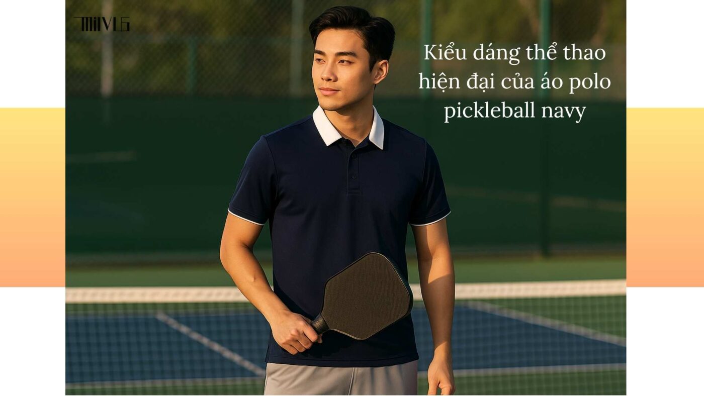 Quần áo pickleball màu xanh navy phong cách