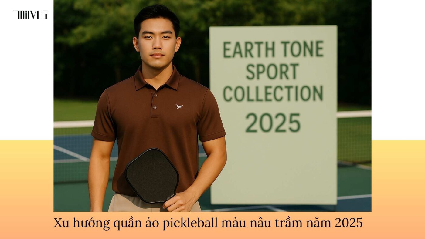 Quần áo pickleball màu nâu trầm sang trọng