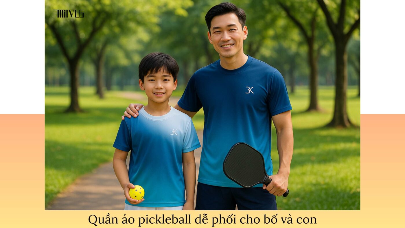 Outfit pickleball cho bố trẻ yêu thể thao cùng con