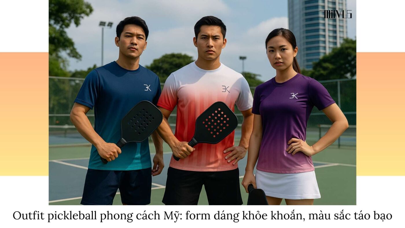 Outfit pickleball cho người thích phong cách thể thao Mỹ